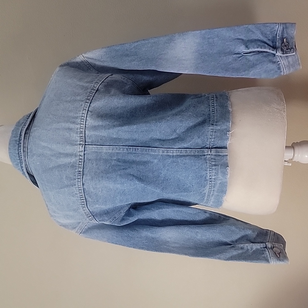 Zara Distress Style Jean Jacket - Picture 8 of 9